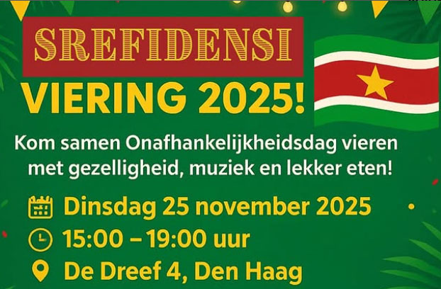 SREFIDENSI VIERING 25 november a.s. bij Buurtpunt Connect