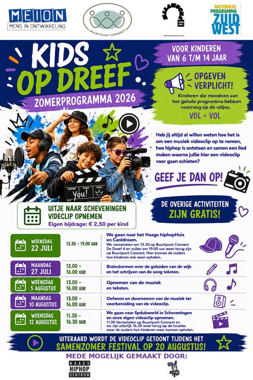 Zomerprogramma 2026: Kids op Dreef – Mijn Wondermuseum
