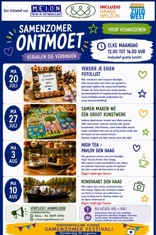Zomerprogramma 2026: SamenZomer Ontmoet